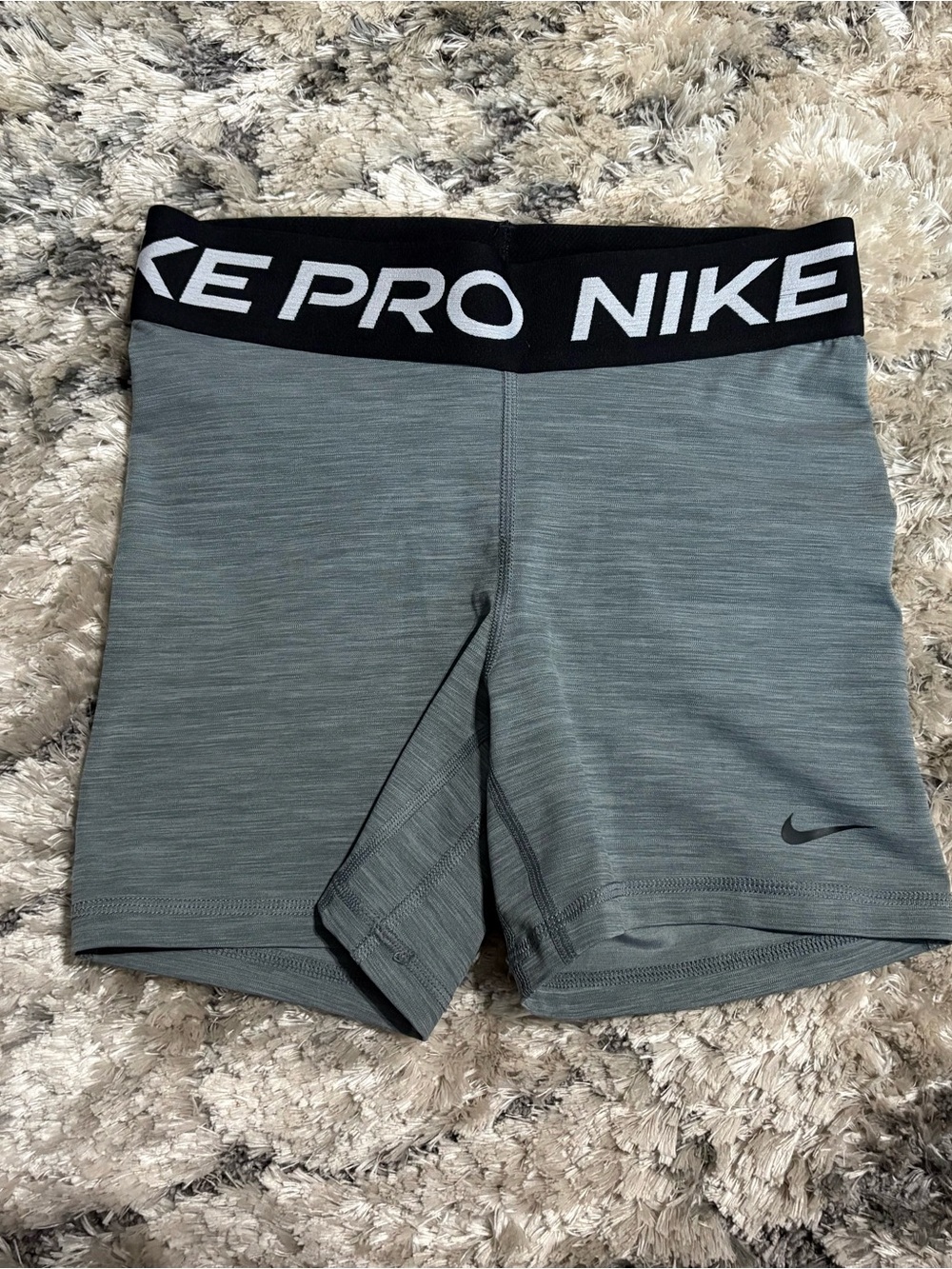 Nike Pro Black and Grey Dri-FIT Shorts